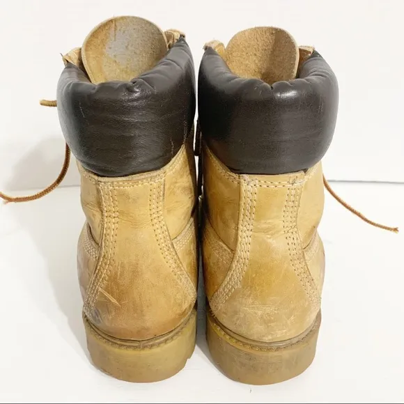 Vintage Classic Leather Wheat Nubuck Timberland Waterproof Work Boots 10361
