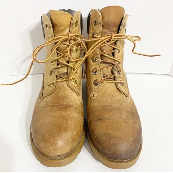 Vintage Classic Leather Wheat Nubuck Timberland Waterproof Work Boots 10361