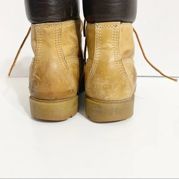 Vintage Classic Leather Wheat Nubuck Timberland Waterproof Work Boots 10361