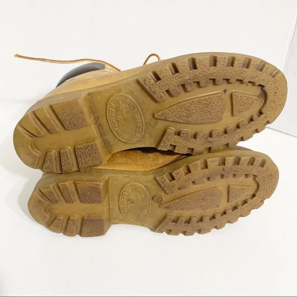 Vintage Classic Leather Wheat Nubuck Timberland Waterproof Work Boots 10361