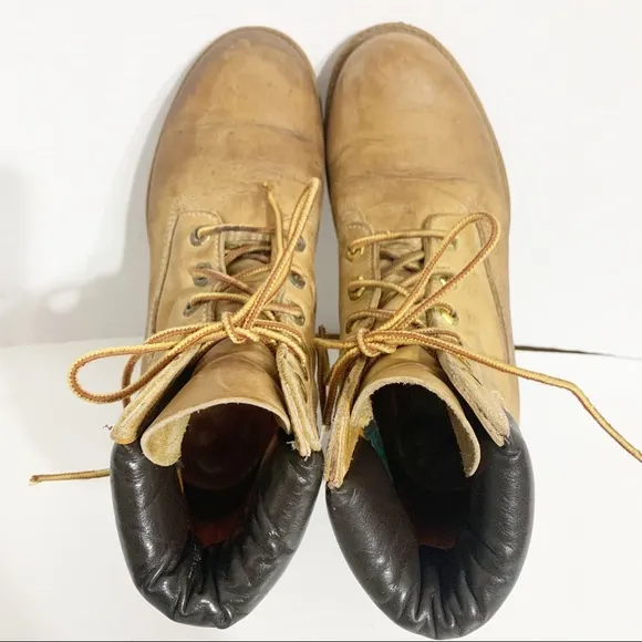 Vintage Classic Leather Wheat Nubuck Timberland Waterproof Work Boots 10361