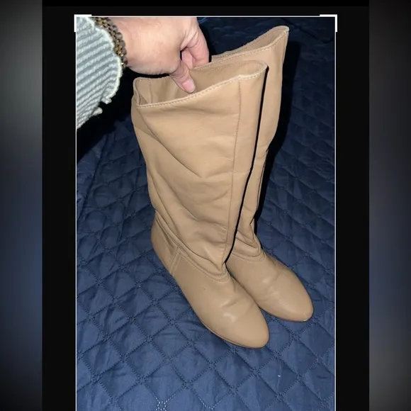 Vintage Dex Nude leather boots 7 M