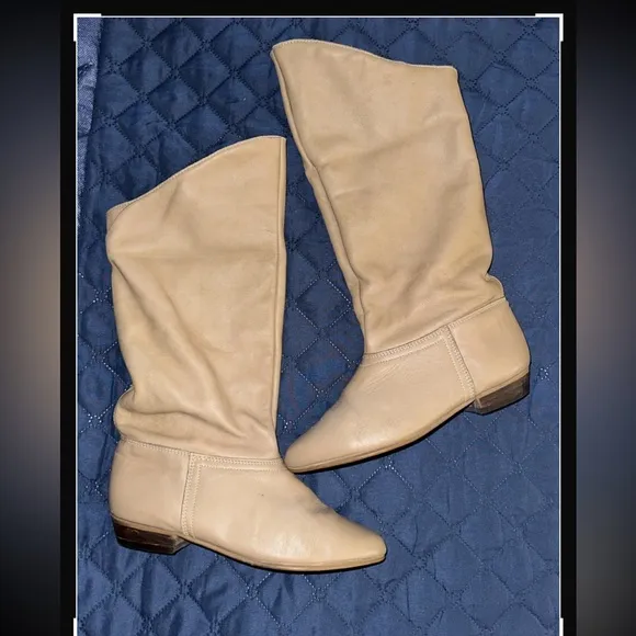Vintage Dex Nude leather boots 7 M