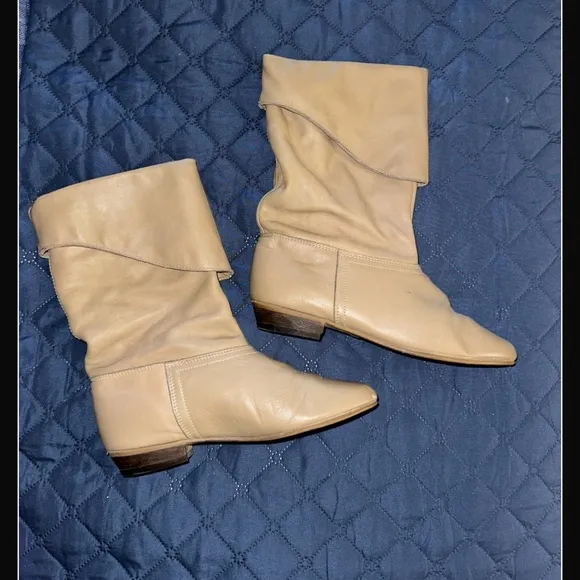 Vintage Dex Nude leather boots 7 M