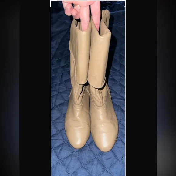 Vintage Dex Nude leather boots 7 M
