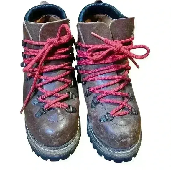 Vintage Dexter Brown Leather Hiking Mountain Boots Vibram Soles Men’s Size 5 USA