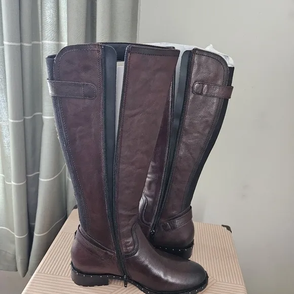 Vintage Foundry Co Boots Tall Leather Sahara Regular Calf Riding Neutral Casual