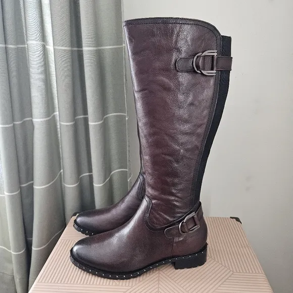 Vintage Foundry Co Boots Tall Leather Sahara Regular Calf Riding Neutral Casual