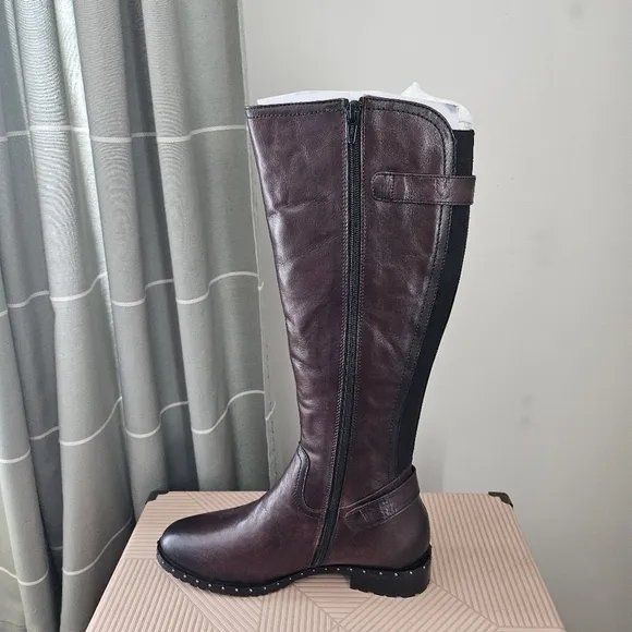 Vintage Foundry Co Boots Tall Leather Sahara Regular Calf Riding Neutral Casual
