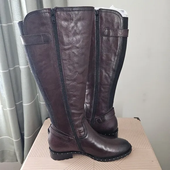Vintage Foundry Co Boots Tall Leather Sahara Regular Calf Riding Neutral Casual