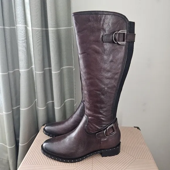 Vintage Foundry Co Boots Tall Leather Sahara Regular Calf Riding Neutral Casual