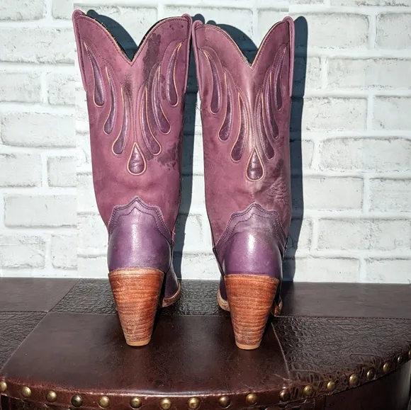 Vintage Frye Purple Cowboy Boots size 6.5