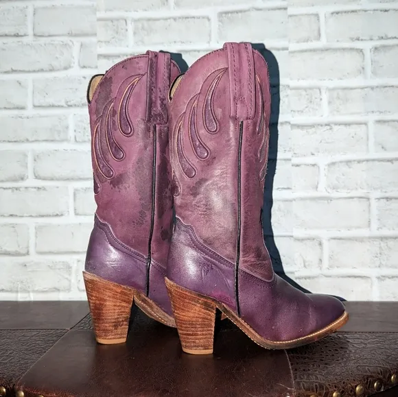 Vintage Frye Purple Cowboy Boots size 6.5