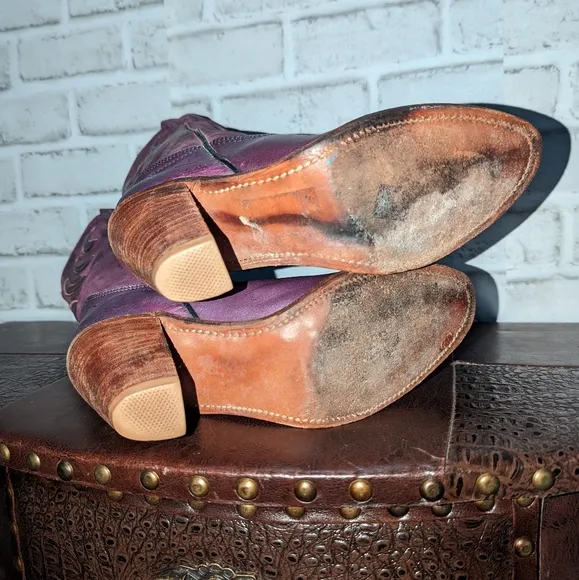 Vintage Frye Purple Cowboy Boots size 6.5