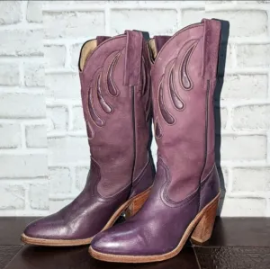 Vintage Frye Purple Cowboy Boots size 6.5