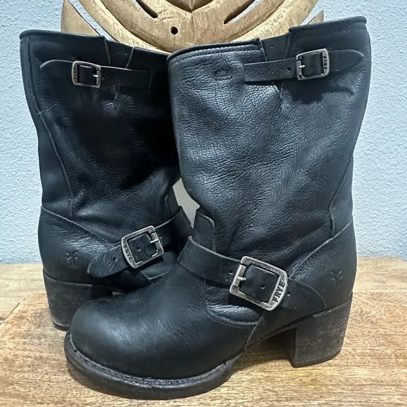 Vintage Frye Veronica Boots Made in Mexico Full Leather size 7B
