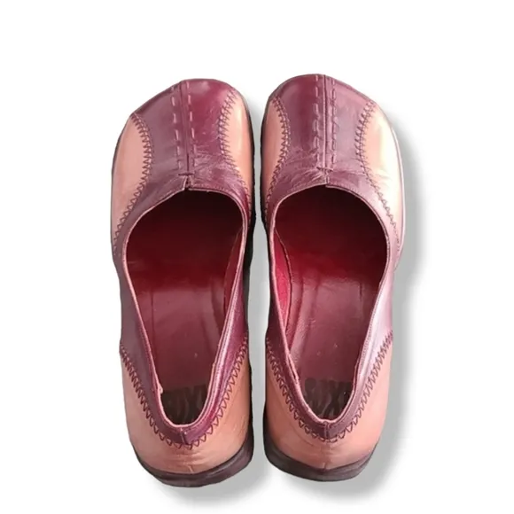 VINTAGE iXOs ITALY Y2K Leather Loafers Flats 37 7 Fluevog Vibe Wingtip Spectator