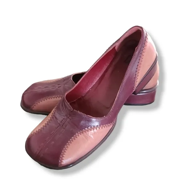 VINTAGE iXOs ITALY Y2K Leather Loafers Flats 37 7 Fluevog Vibe Wingtip Spectator