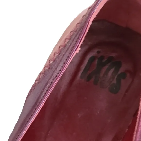 VINTAGE iXOs ITALY Y2K Leather Loafers Flats 37 7 Fluevog Vibe Wingtip Spectator