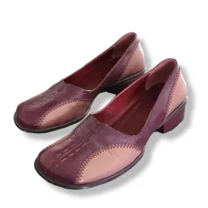 VINTAGE iXOs ITALY Y2K Leather Loafers Flats 37 7 Fluevog Vibe Wingtip Spectator