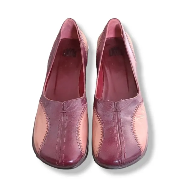 VINTAGE iXOs ITALY Y2K Leather Loafers Flats 37 7 Fluevog Vibe Wingtip Spectator