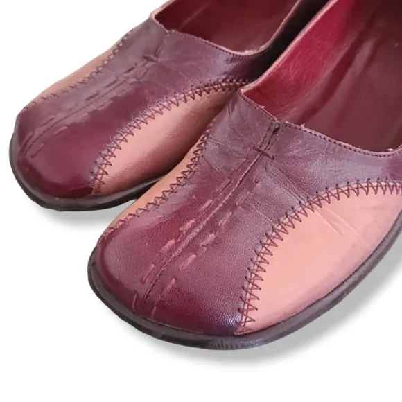 VINTAGE iXOs ITALY Y2K Leather Loafers Flats 37 7 Fluevog Vibe Wingtip Spectator