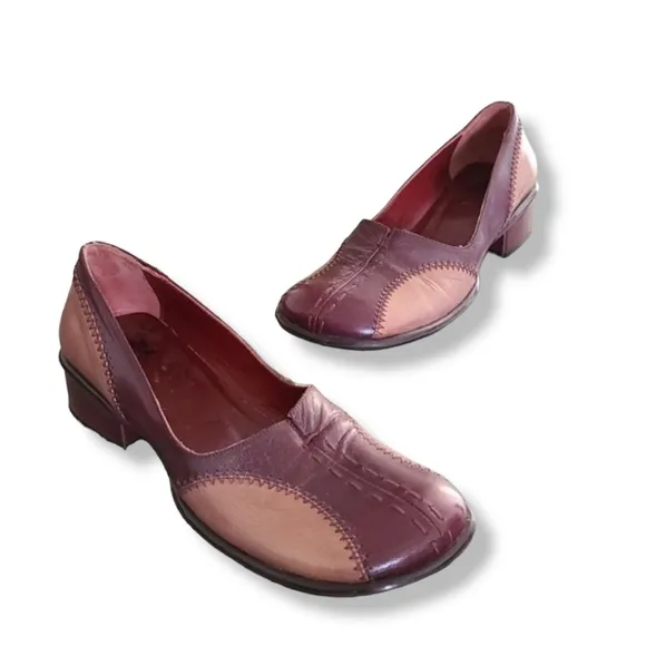VINTAGE iXOs ITALY Y2K Leather Loafers Flats 37 7 Fluevog Vibe Wingtip Spectator