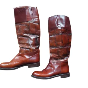 Vintage Joan &amp; David Brown Leather Riding Boot