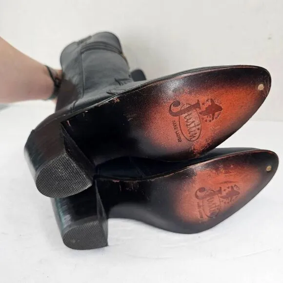 Vintage Justins Women's Boots Tall Blue 5.5