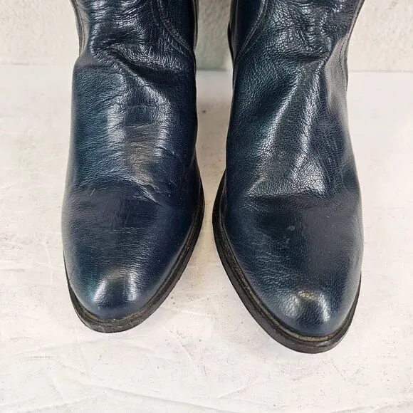 Vintage Justins Women's Boots Tall Blue 5.5