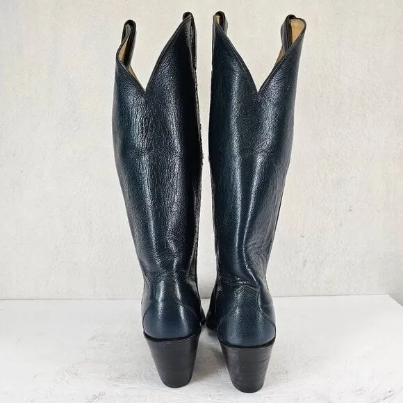 Vintage Justins Women's Boots Tall Blue 5.5