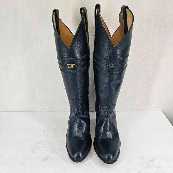 Vintage Justins Women's Boots Tall Blue 5.5