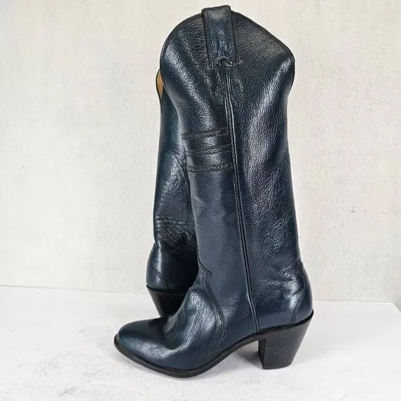 Vintage Justins Women's Boots Tall Blue 5.5