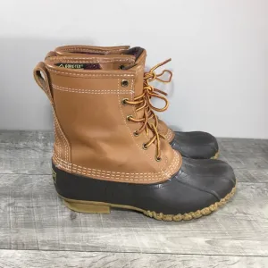 Vintage L.L. Bean Womens Leather Gore-Tex Rain Duck Rubber Soft Toe Boots Size 7