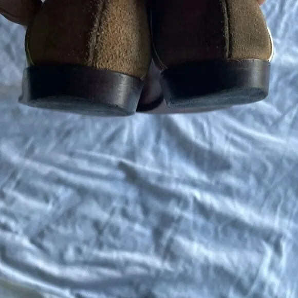 Vintage M Giovanni Z Women’s Leather Long Boots Brown Heel Western Sz 7 Italy