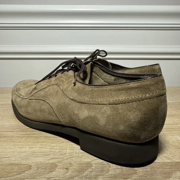 Vintage Men's Hush Puppies Houn Dawg Beige Duke II Suede Shoes Size 12M W/OBox