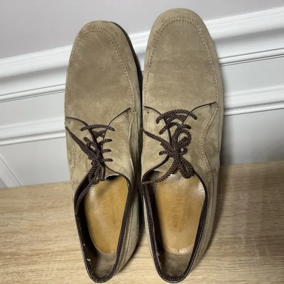 Vintage Men's Hush Puppies Houn Dawg Beige Duke II Suede Shoes Size 12M W/OBox
