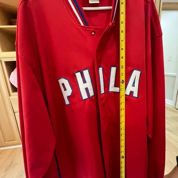 Vintage Philadelphia 76ers Iverson Snap Warm-up Shooting Jacket #3