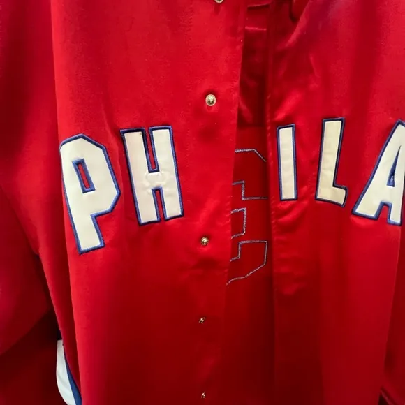 Vintage Philadelphia 76ers Iverson Snap Warm-up Shooting Jacket #3