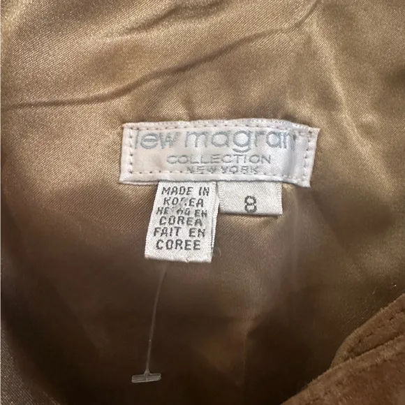 Vintage Suede Fringe Brown Skirt Size 8