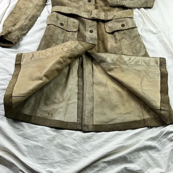 Vintage Suede Trench Coat