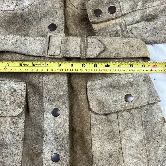 Vintage Suede Trench Coat