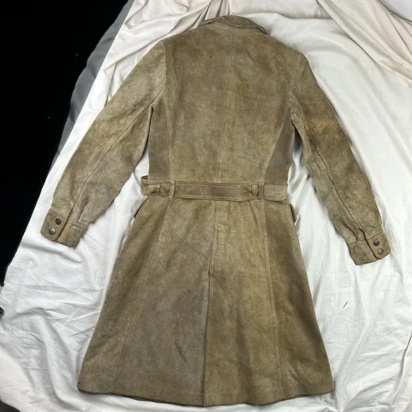 Vintage Suede Trench Coat