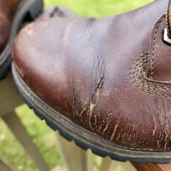 Vintage Timberland Boots Mens 8 W 10003 6211 Brown Leather Czech Republic Wide
