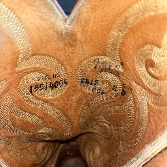 VINTAGE TONY LAMA MENS COWBOY WESTERN BOOTS STYLE 8417 Size 8D SMOOTH OSTRICH
