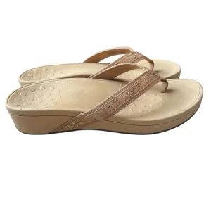 Vionic Hightide Gold Cork Sandals Size 11