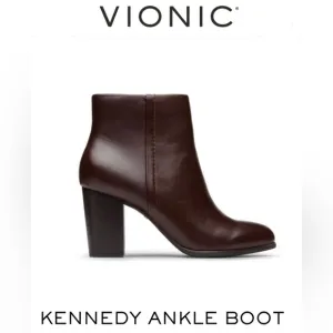 VIONIC ‘Kennedy’ Brown Soft Leather Ankle Boots US8.5 UK6.5