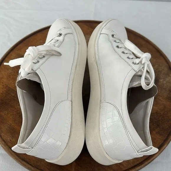 Vionic Shoes Wm 10 Winny White Leather Nappa Comfort Lace Up Sneakers Casual