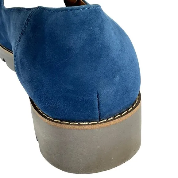 Vionic Shoes Womens Size 9.5 Blue Teagan Loafer Lace Up Arch Support comfort