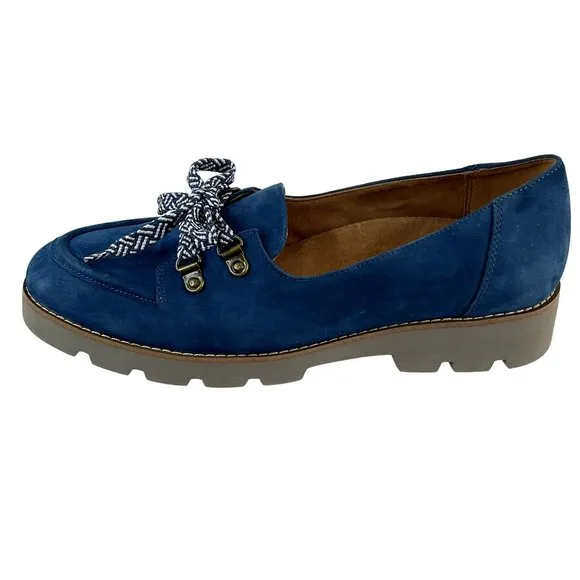 Vionic Shoes Womens Size 9.5 Blue Teagan Loafer Lace Up Arch Support comfort